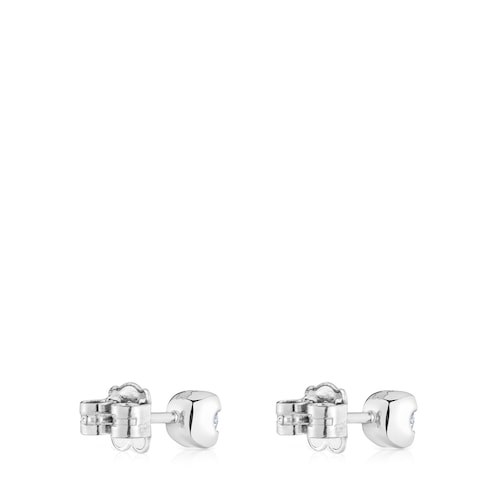 Platinum Hoop earrings with lab-grown diamonds Les Classiques LGD