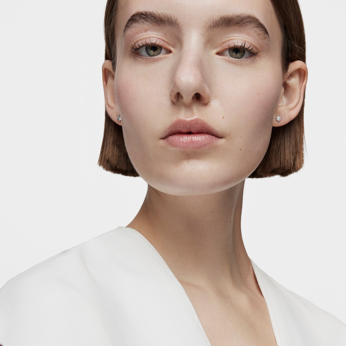 Platinum Hoop earrings with lab-grown diamonds Les Classiques LGD