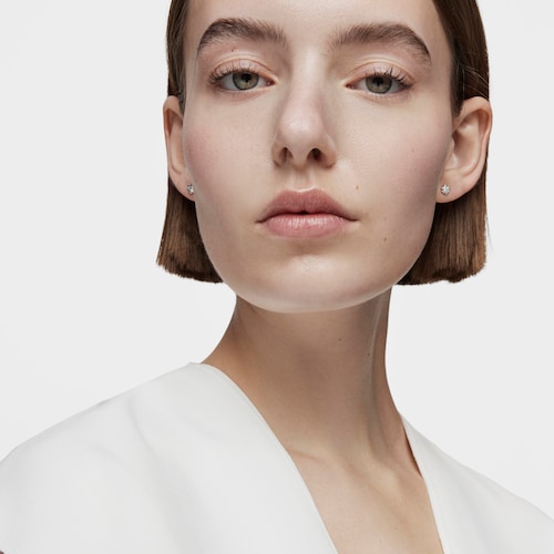 Platinum Hoop earrings with lab-grown diamonds Les Classiques LGD
