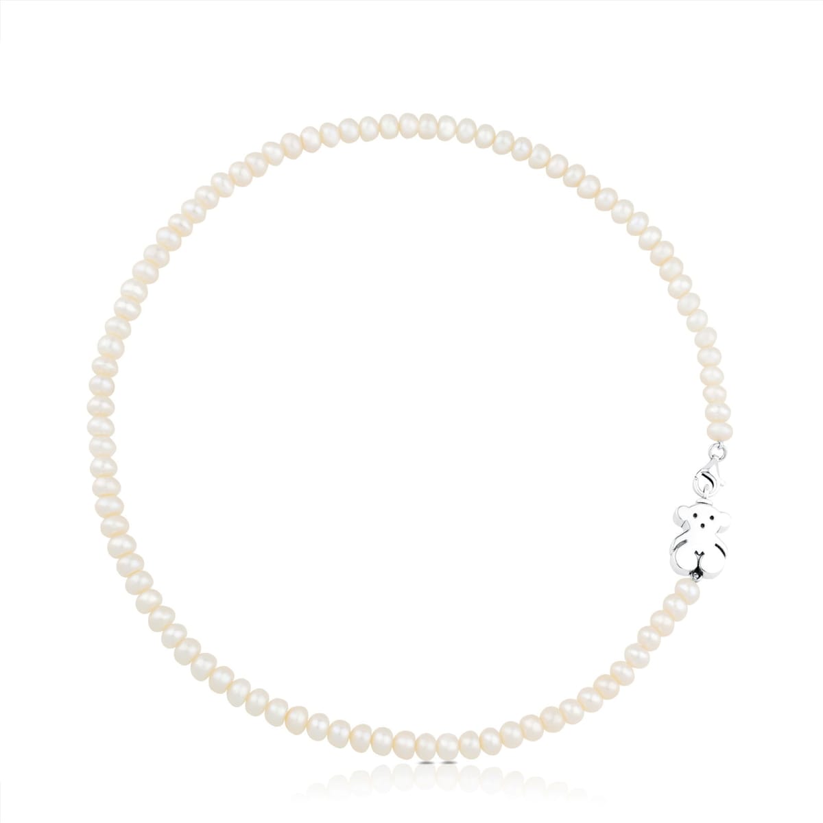 Tous - Collar Con Perlas Cultivadas Y Oso De Plata Sweet Dolls - Blanco