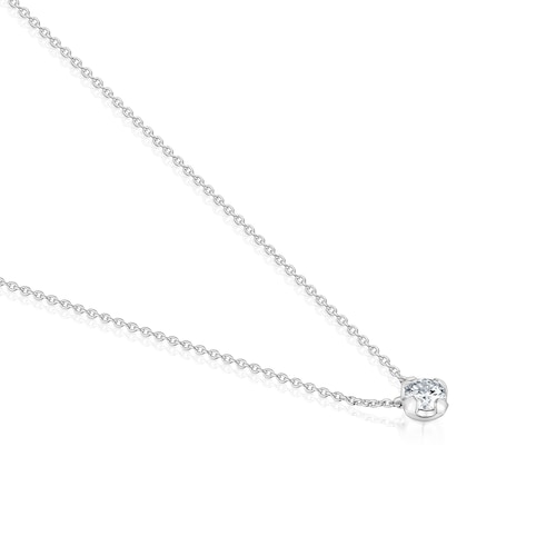 Gargantilla de platino con diamante creado en laboratorio Les Classiques LGD