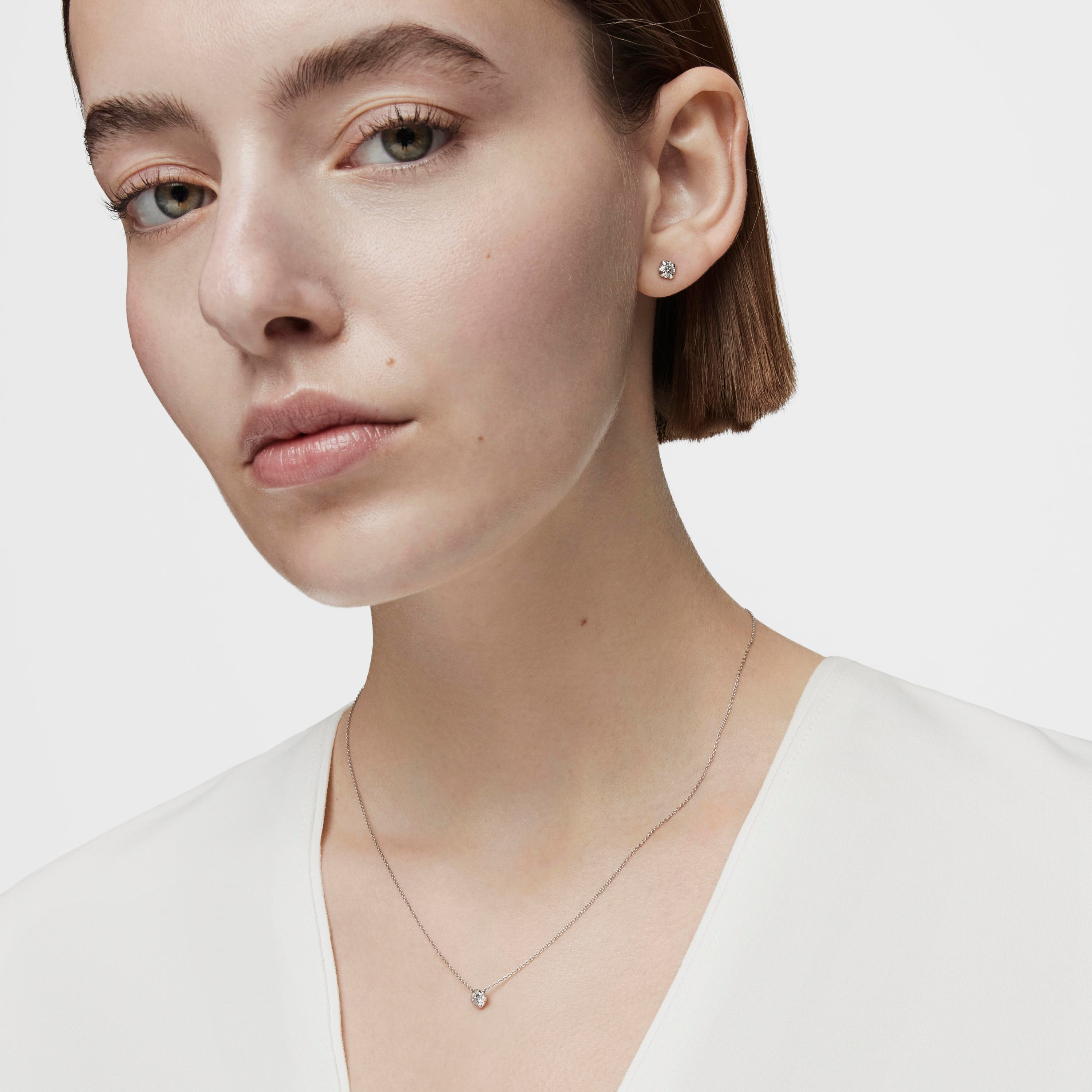 Platinum Choker with lab-grown diamond Les Classiques LGD