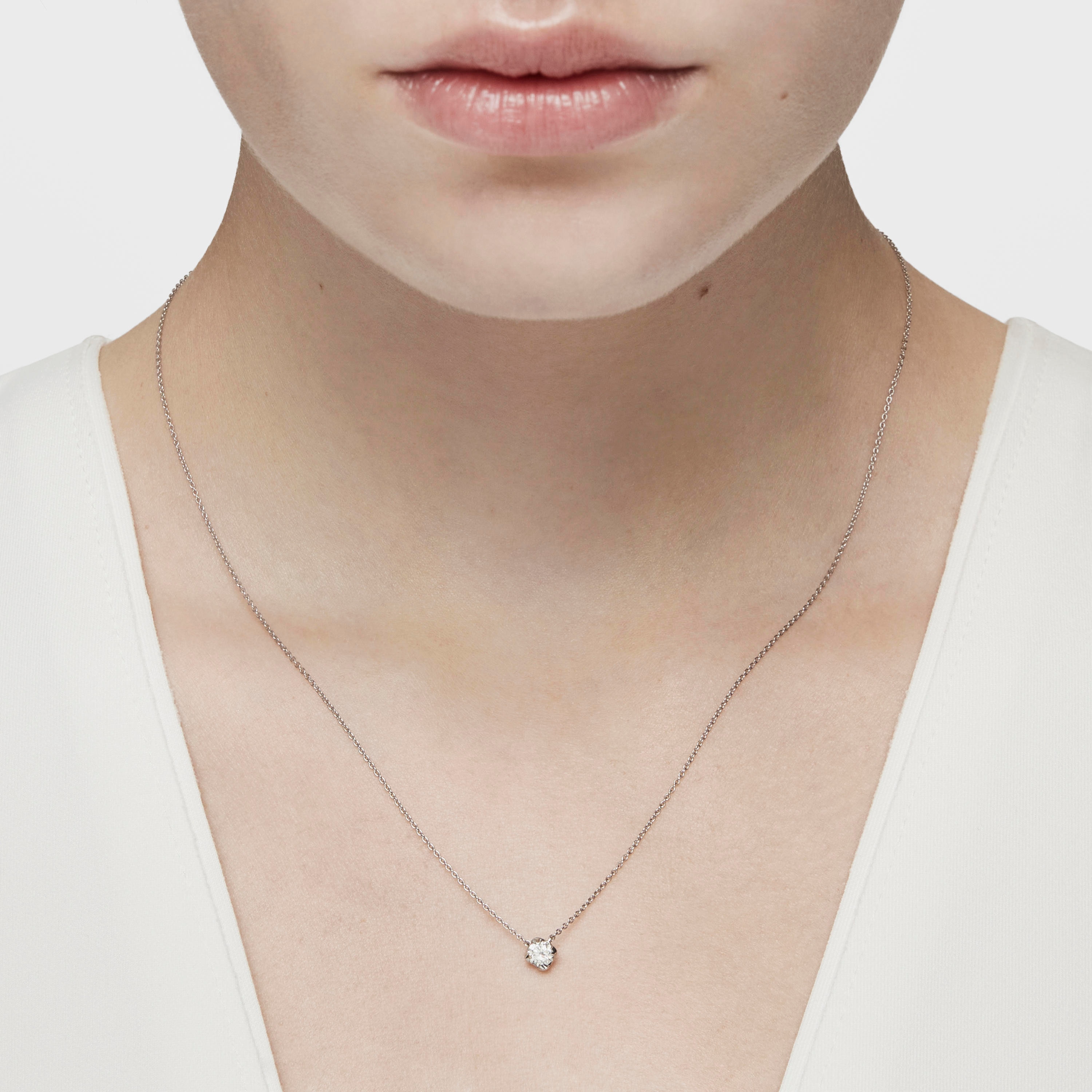 Platinum Choker with lab-grown diamond Les Classiques LGD