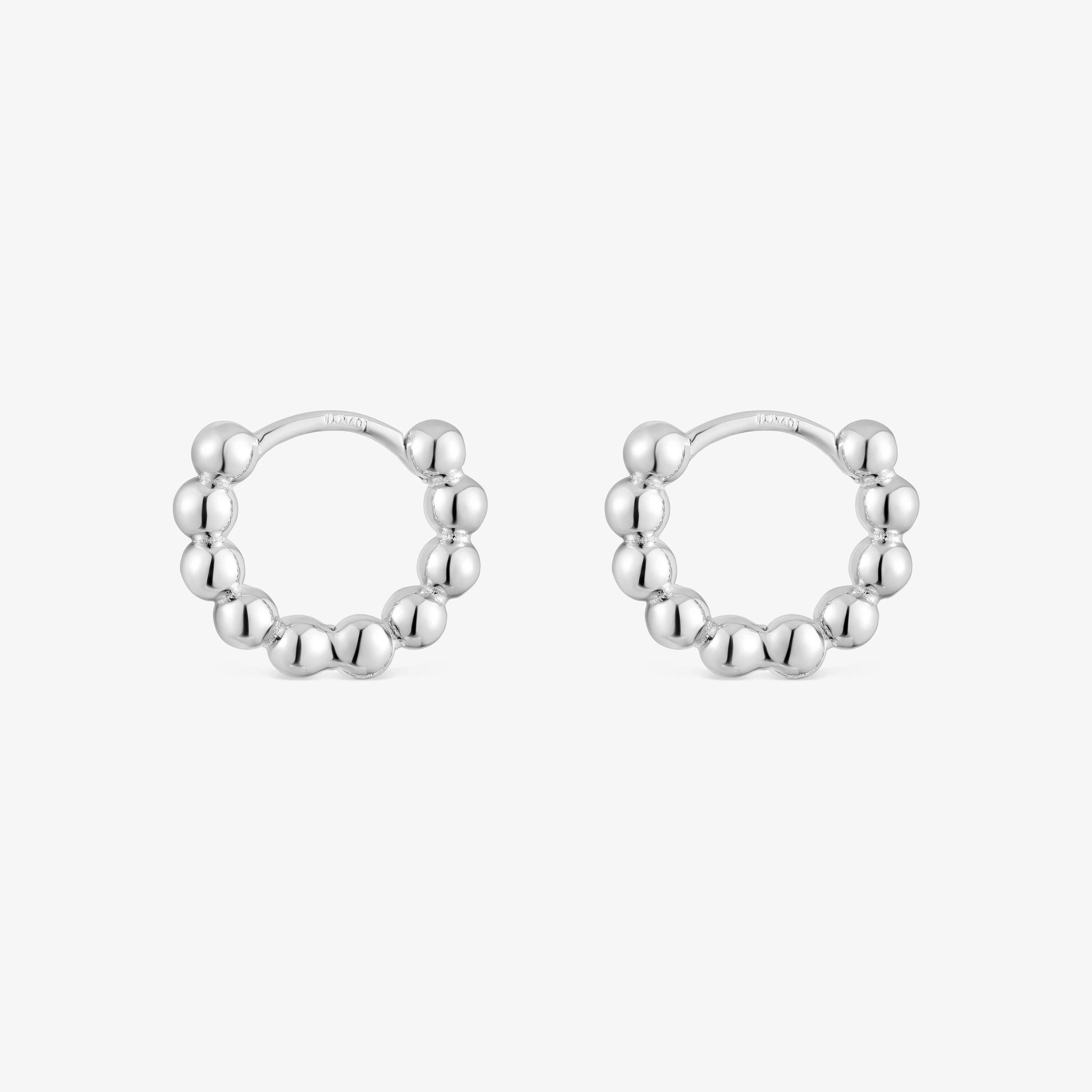 Small silver Hoop earrings Gloss