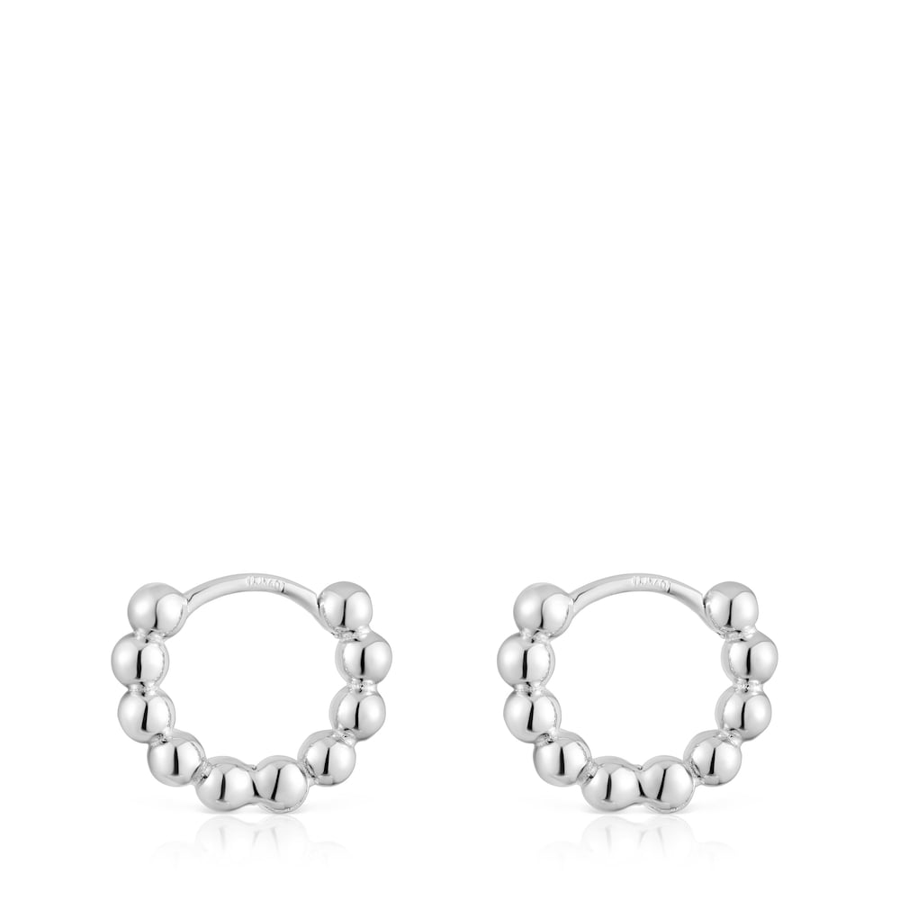 Small silver Hoop earrings Gloss image number 1