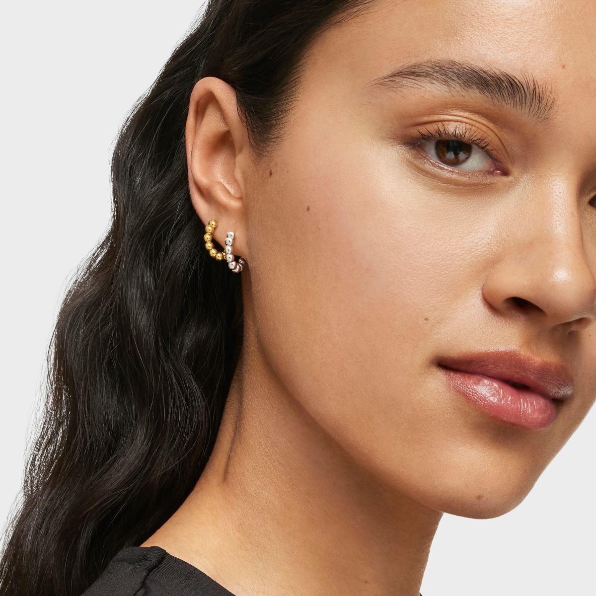 Small silver Hoop earrings Gloss