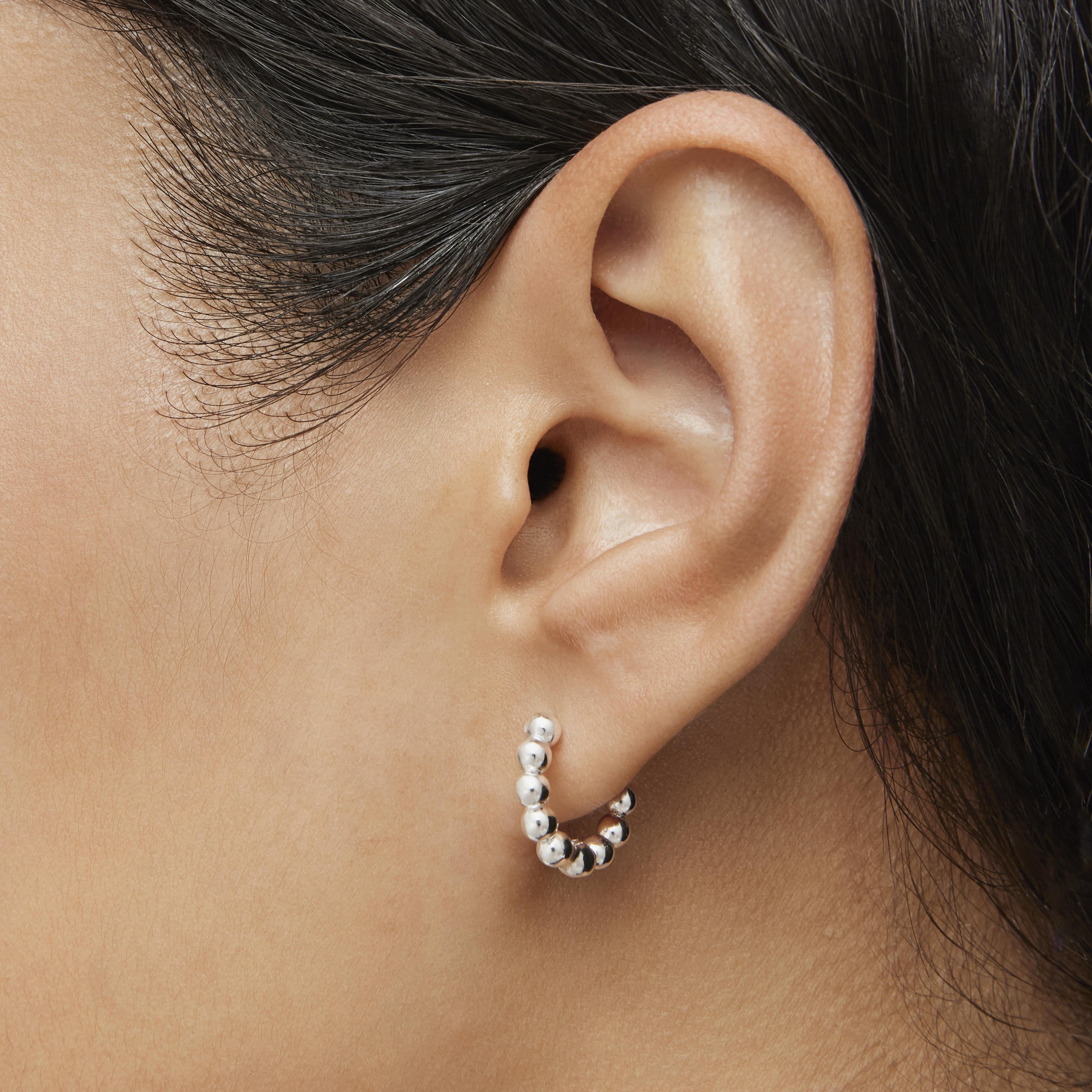 Small silver Hoop earrings Gloss