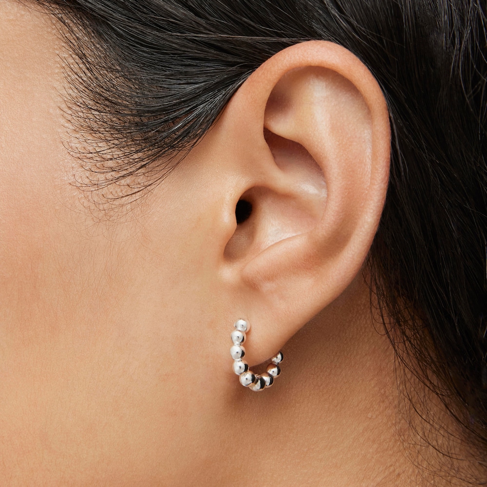 Pendientes de aro peque&ntilde;os de plata Gloss