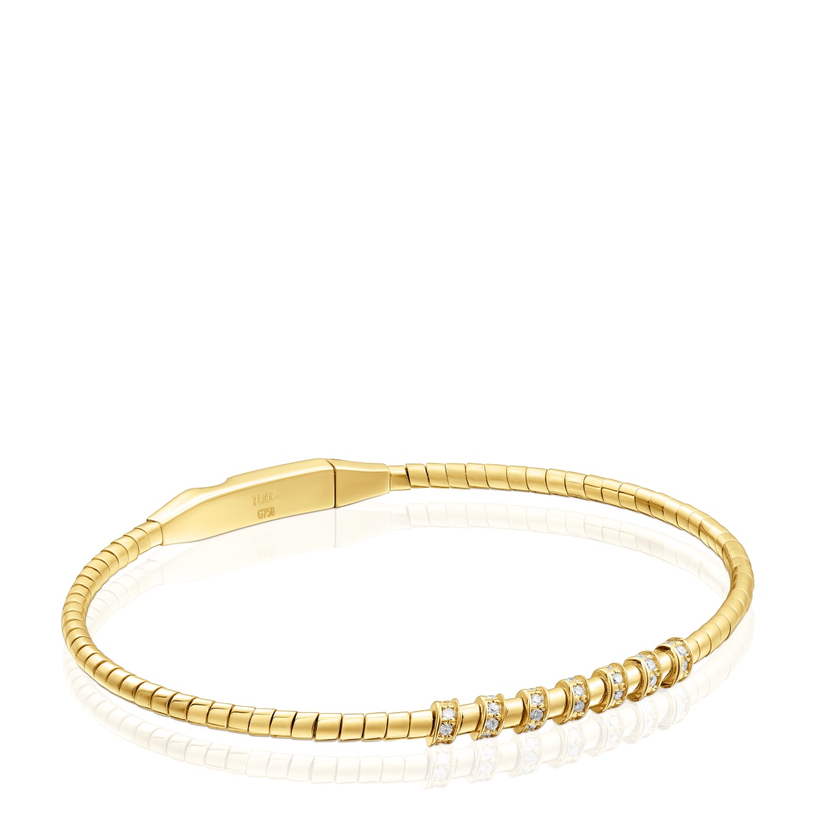 Gold Bangle with diamonds TOUS Basics