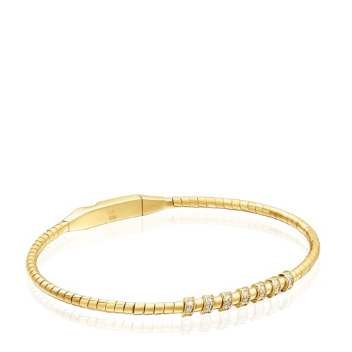 Pulsera esclava de oro y diamantes TOUS Basics