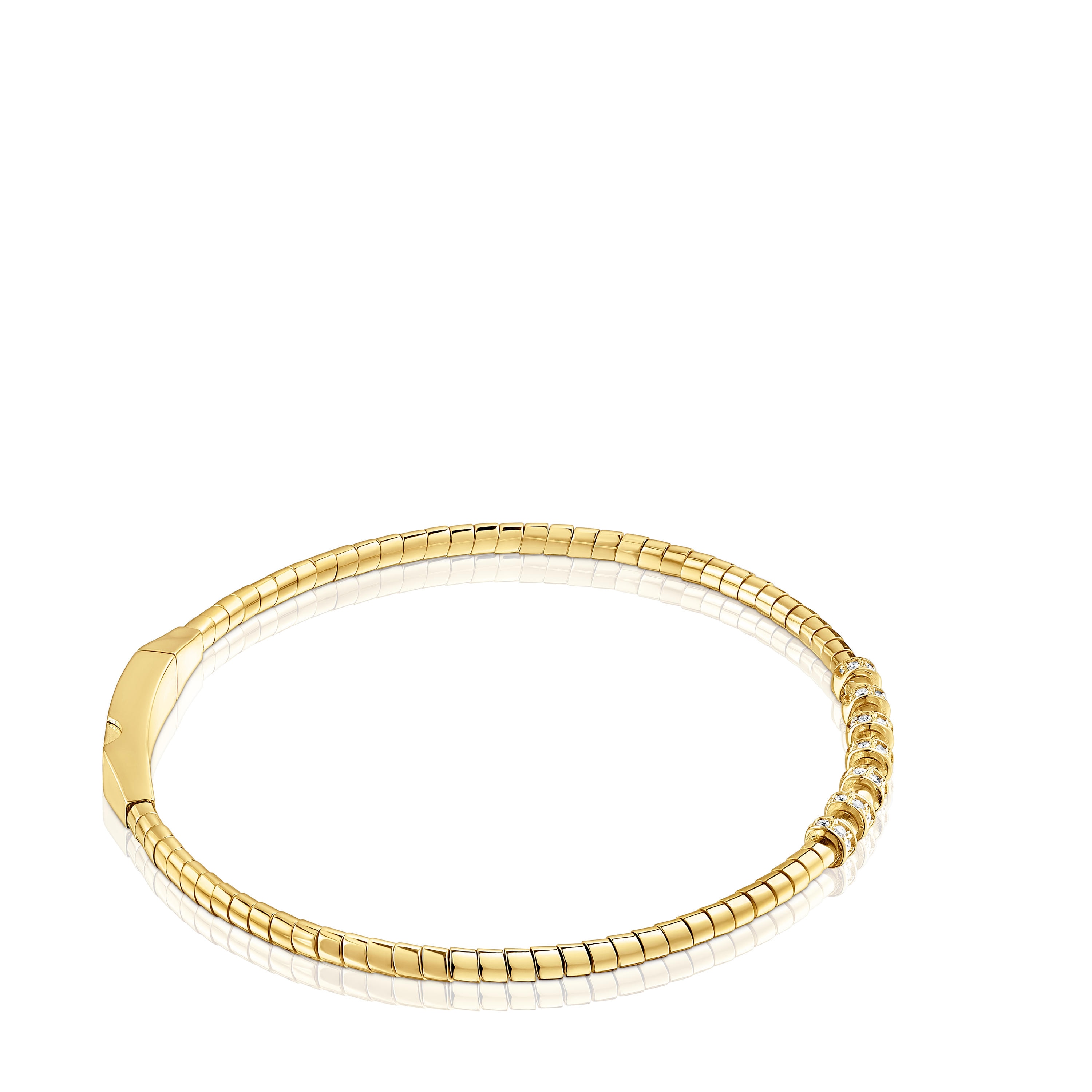 Gold Bangle with diamonds TOUS Basics