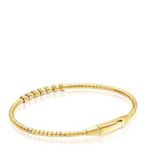 Pulsera esclava de oro y diamantes TOUS Basics
