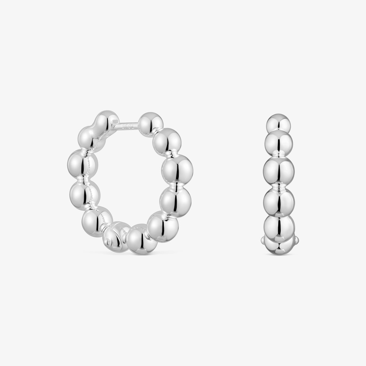 Tous - Pendientes De Aro Pequeños Con Detalles De Plata 15 Mm Gloss - Plateado