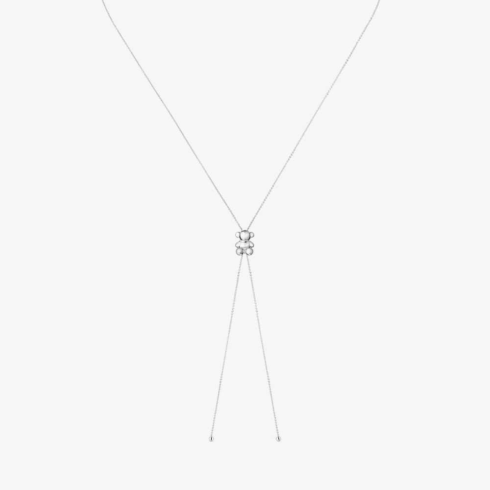 Długi naszyjnik ze srebra z motywem misia Bold Bear