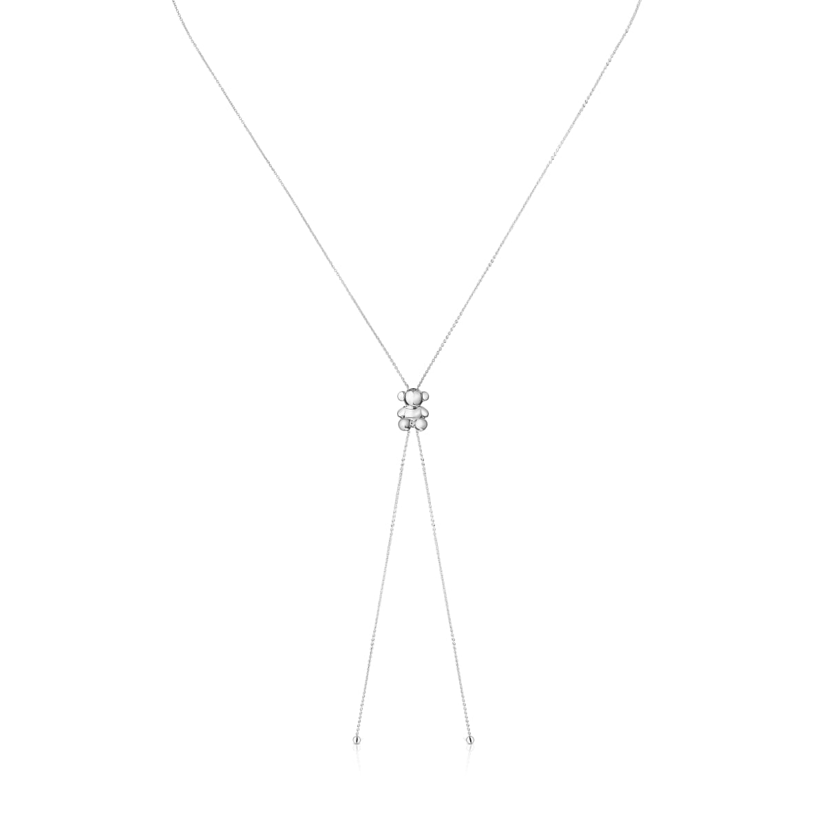 Tous - Collar Largo De Plata Y Motivo Oso Bold Bear - Plateado