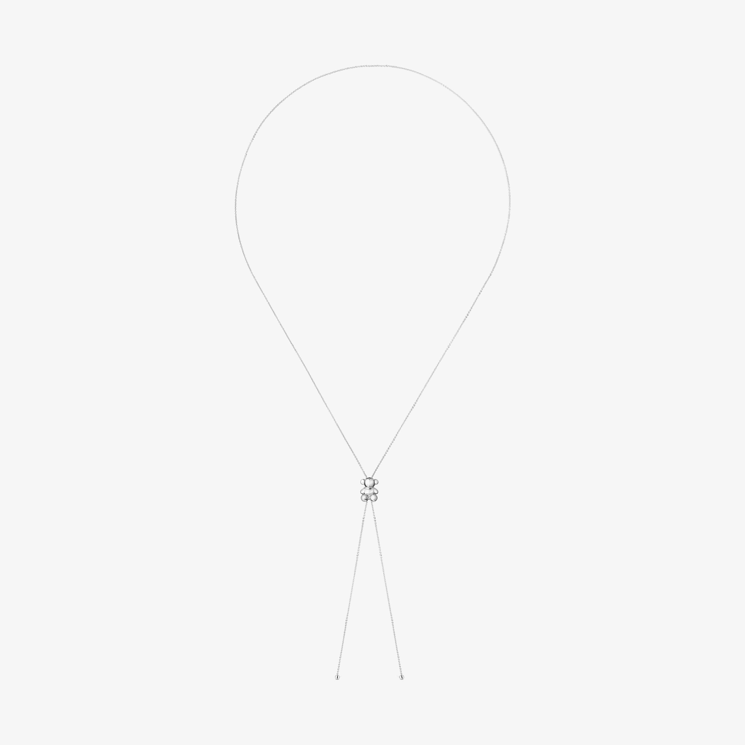 Bold Bear long silver Necklace with bear motif