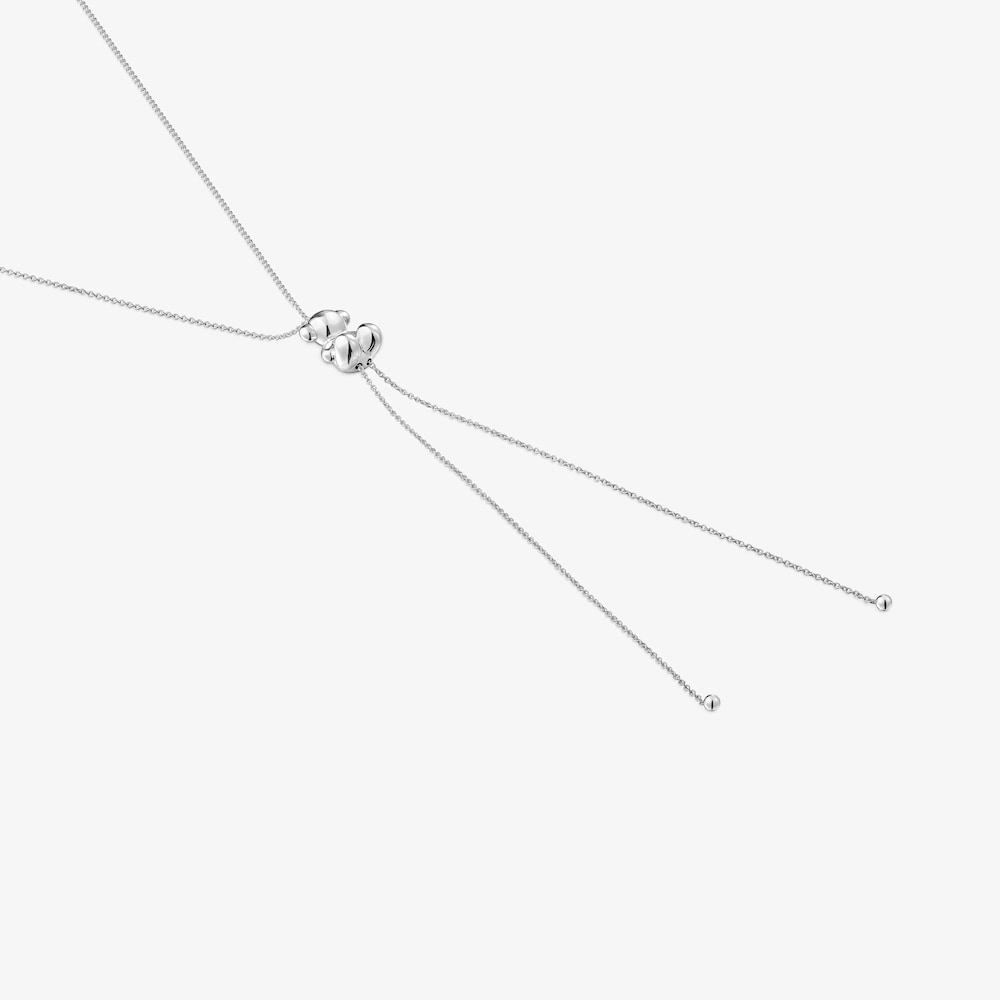 Długi naszyjnik ze srebra z motywem misia Bold Bear