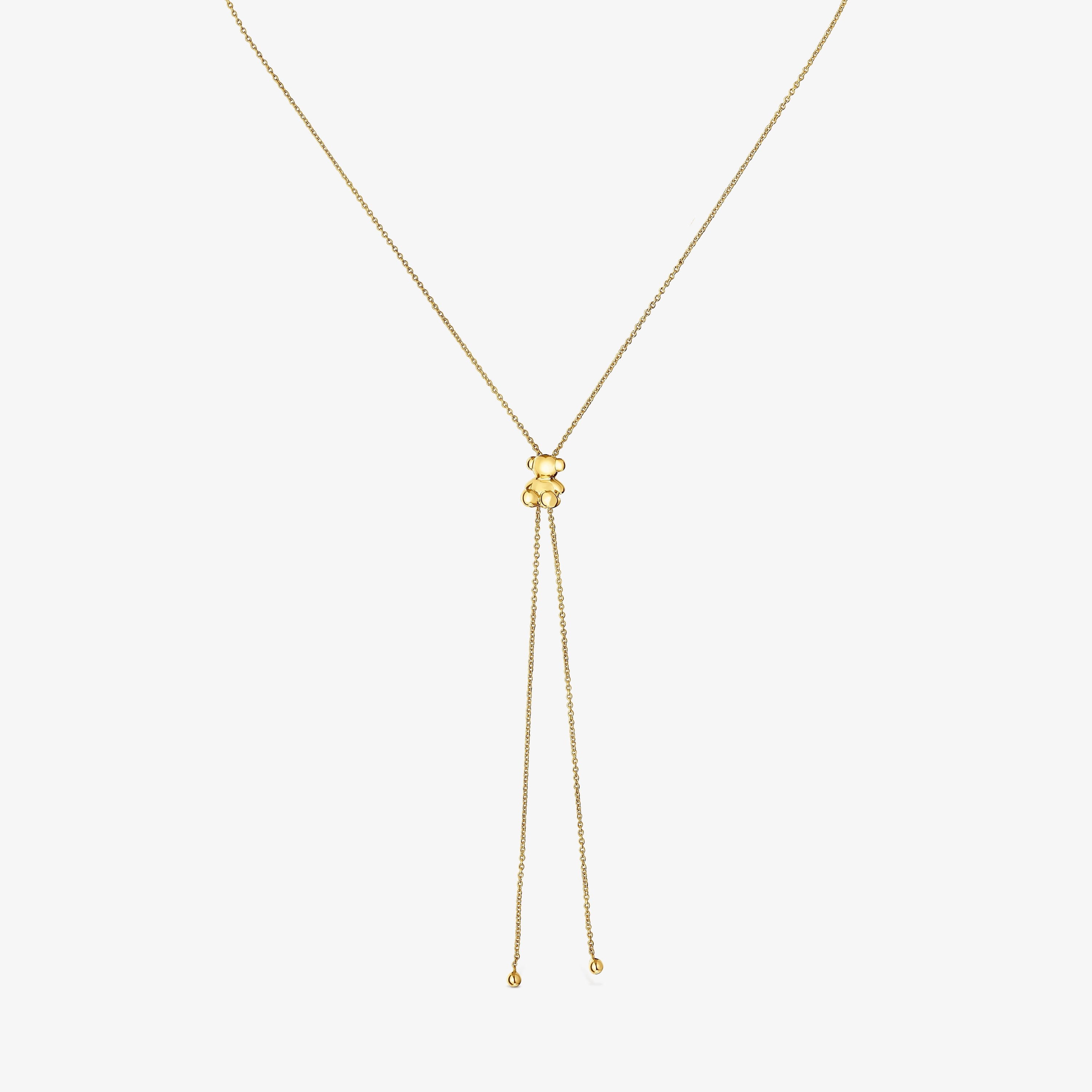Bold Bear medium Necklace with 18K gold vermeil and bear motif
