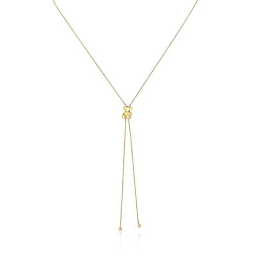 Bold Bear medium Necklace with 18kt gold plating over silver and bear motif
