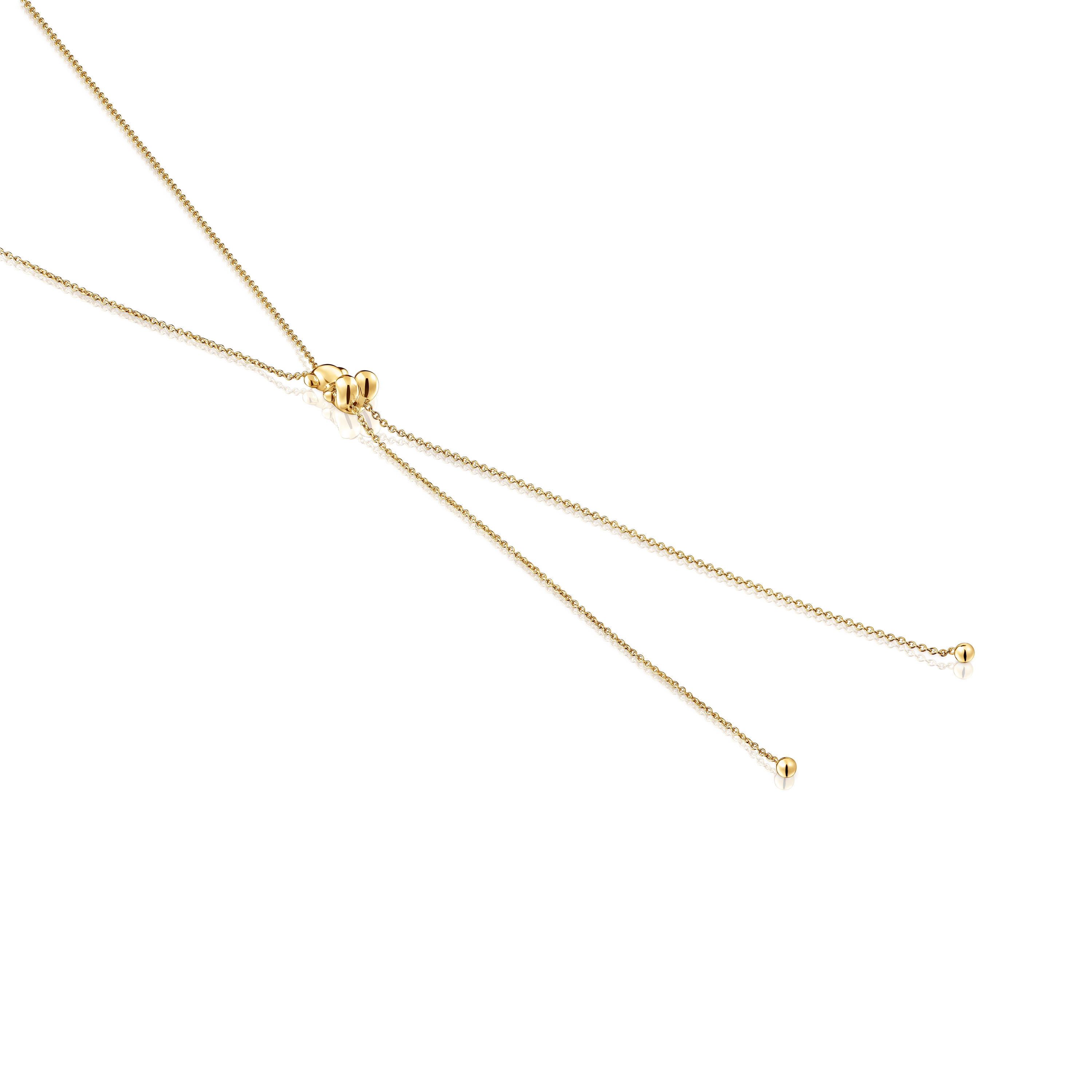 Bold Bear medium Necklace with 18kt gold plating over silver and bear motif