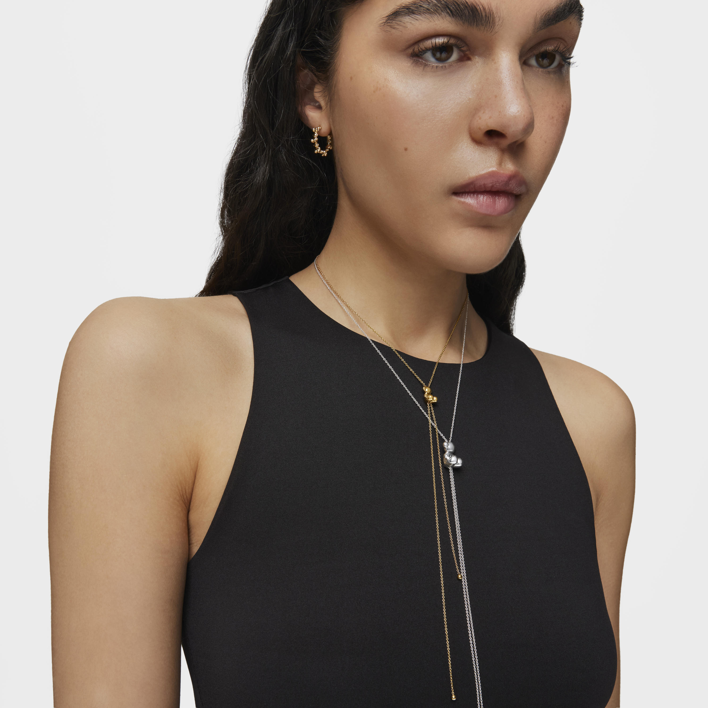 Bold Bear medium Necklace with 18kt gold plating over silver and bear motif