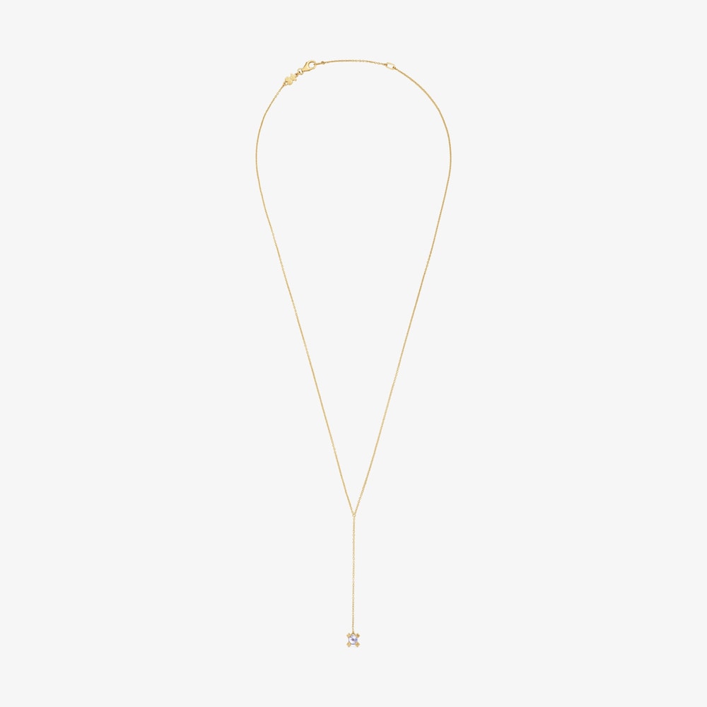 Kr&oacute;tki naszyjnik Color Pills ze złota z tanzanitem