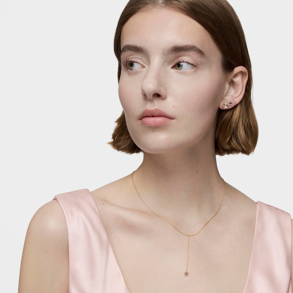 Kr&oacute;tki naszyjnik Color Pills ze złota z tanzanitem