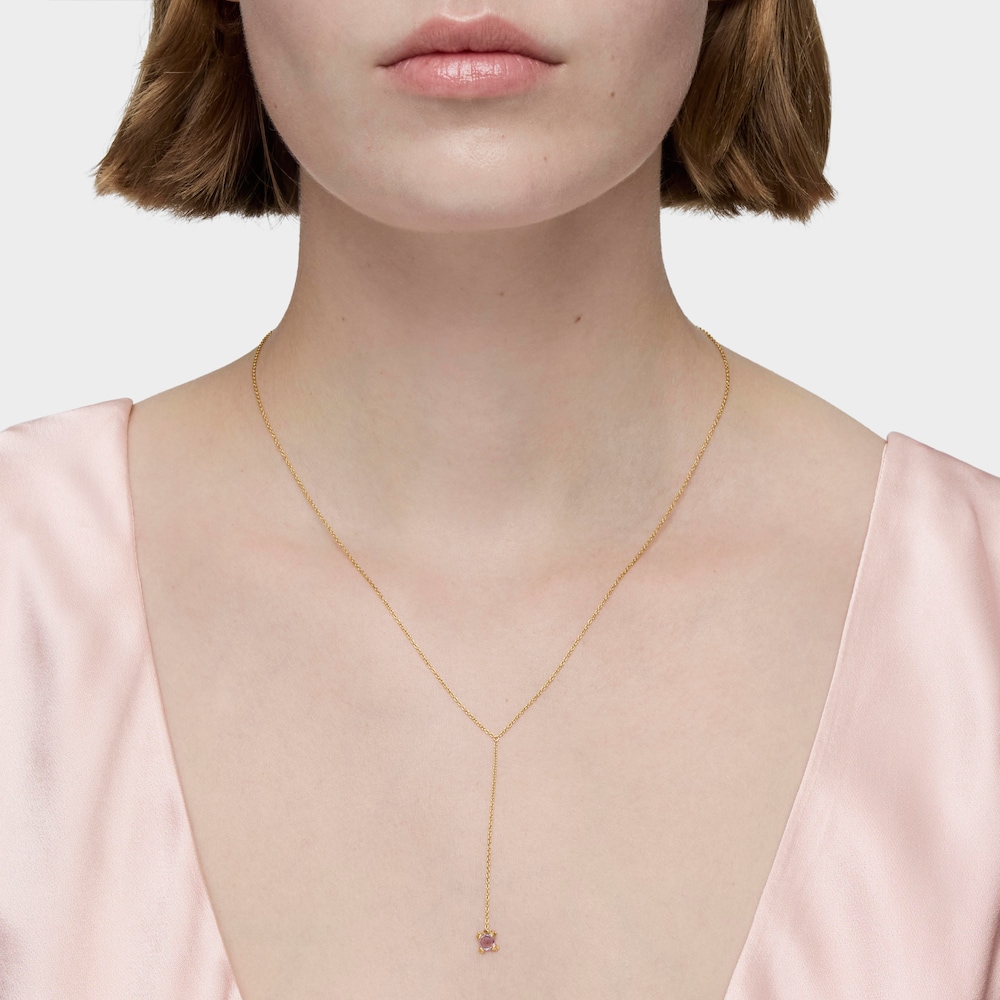 Collar corto de oro y tanzanita Color Pills image number 5