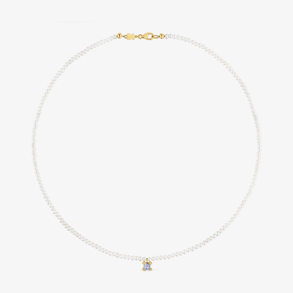 Tous - Gargantilla De Perlas Cultivadas, Oro Y Tanzanita Color Pills - Lila