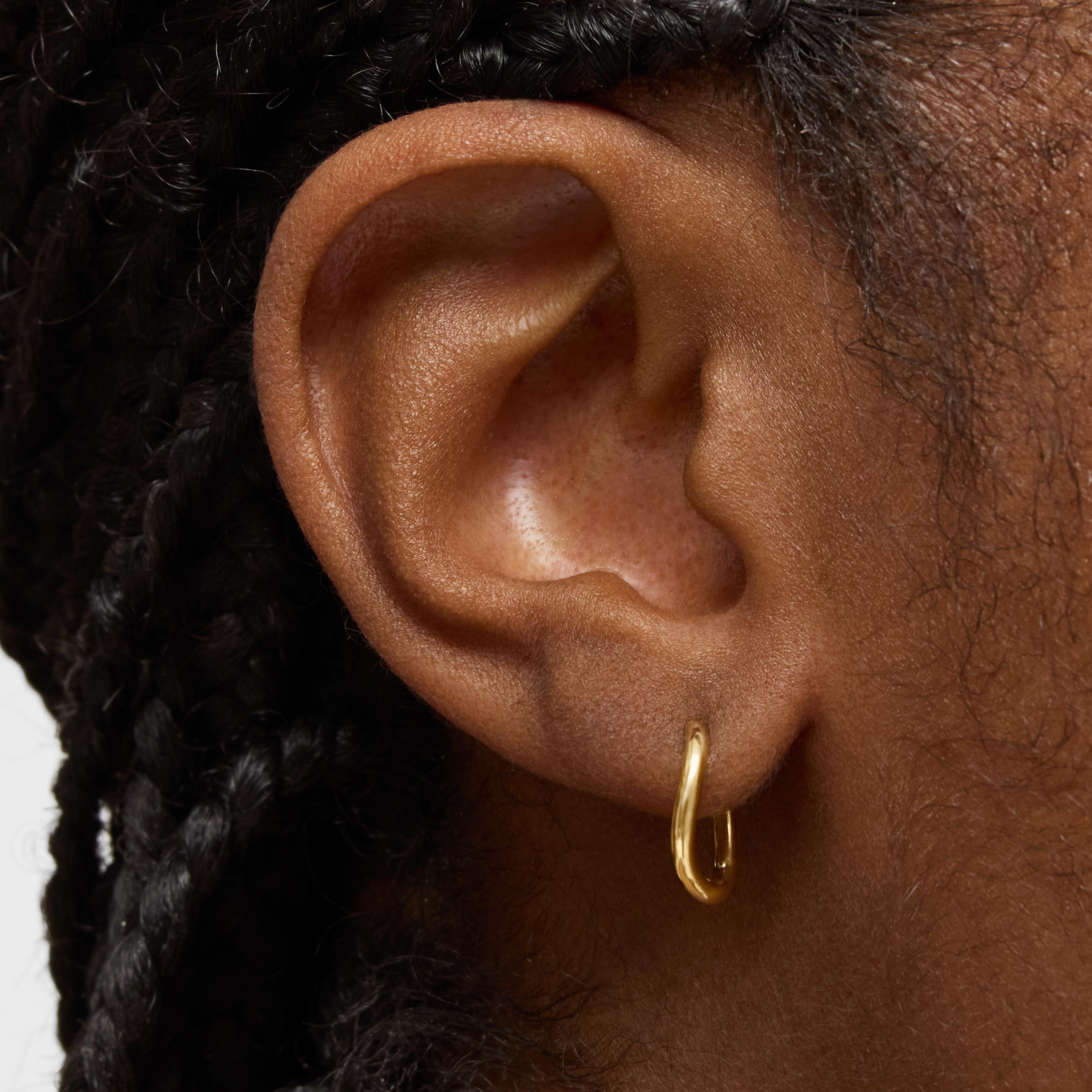 mm 18K solid gold hoop earrings New Hav