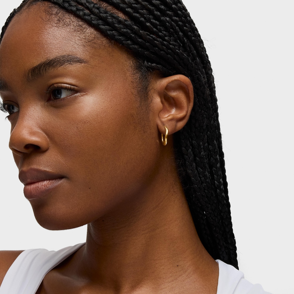 14 mm 18K solid gold hoop earrings New Hav