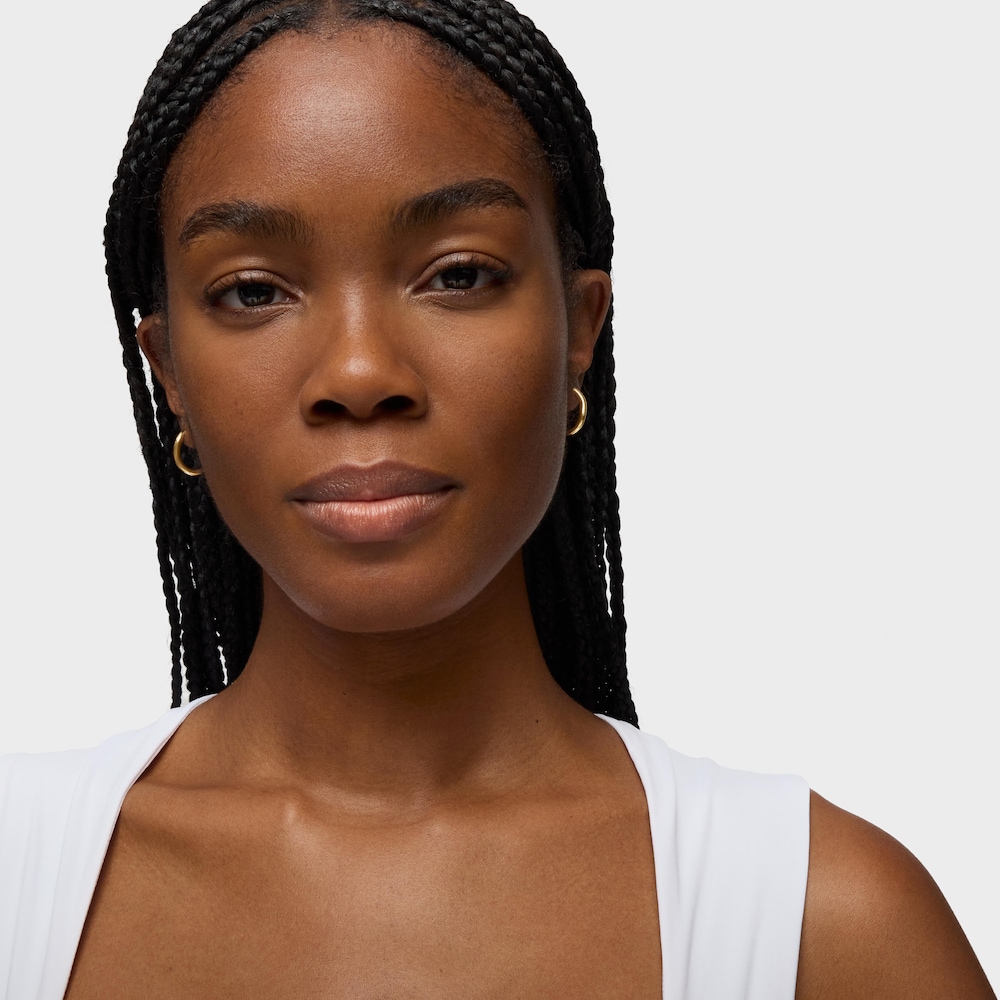 14 mm 18K solid gold hoop earrings New Hav