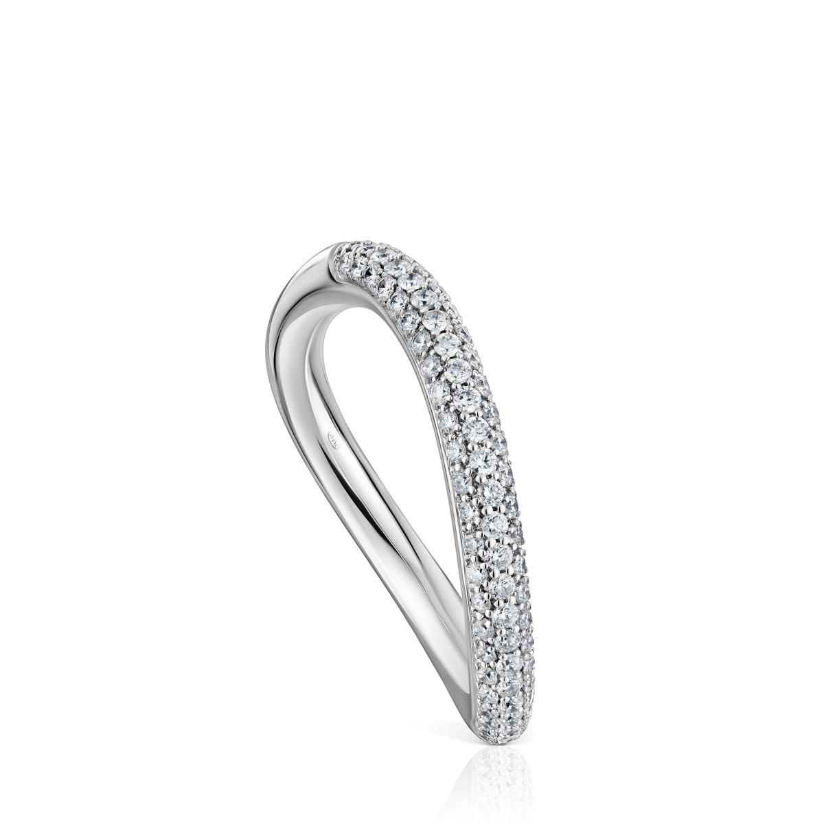 Tous - Anillo De Oro Blanco Degradé Y Diamantes New Hav Talla 12