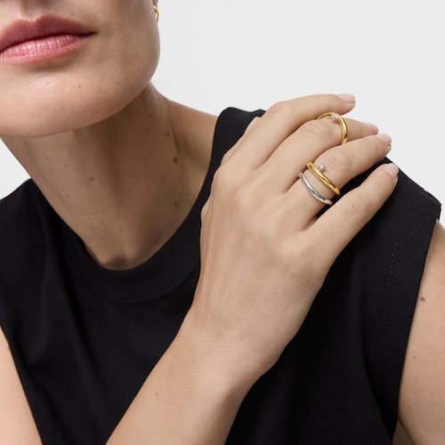 Gold gradient ring with diamond New Hav