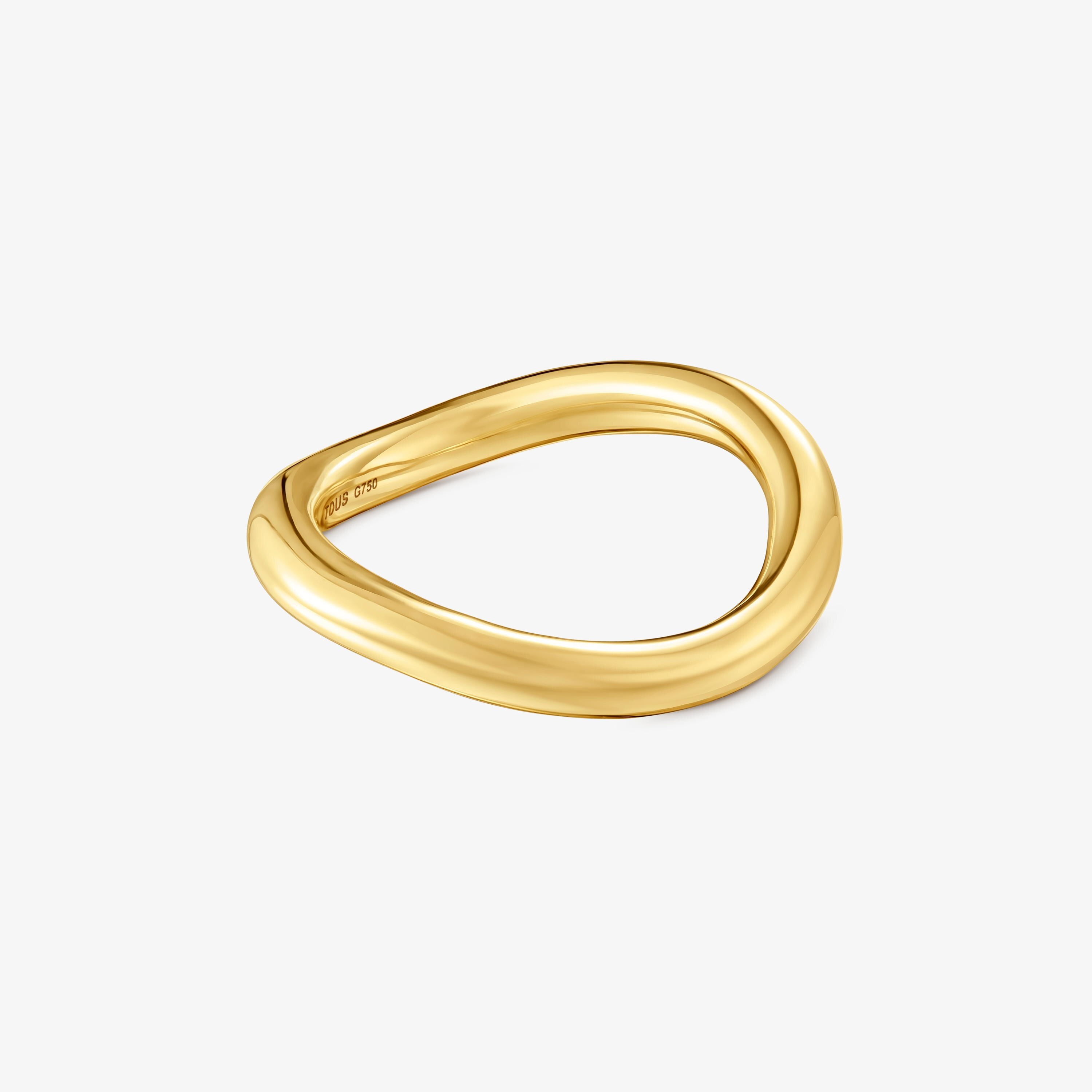 18K solid gold gradient ring New Hav