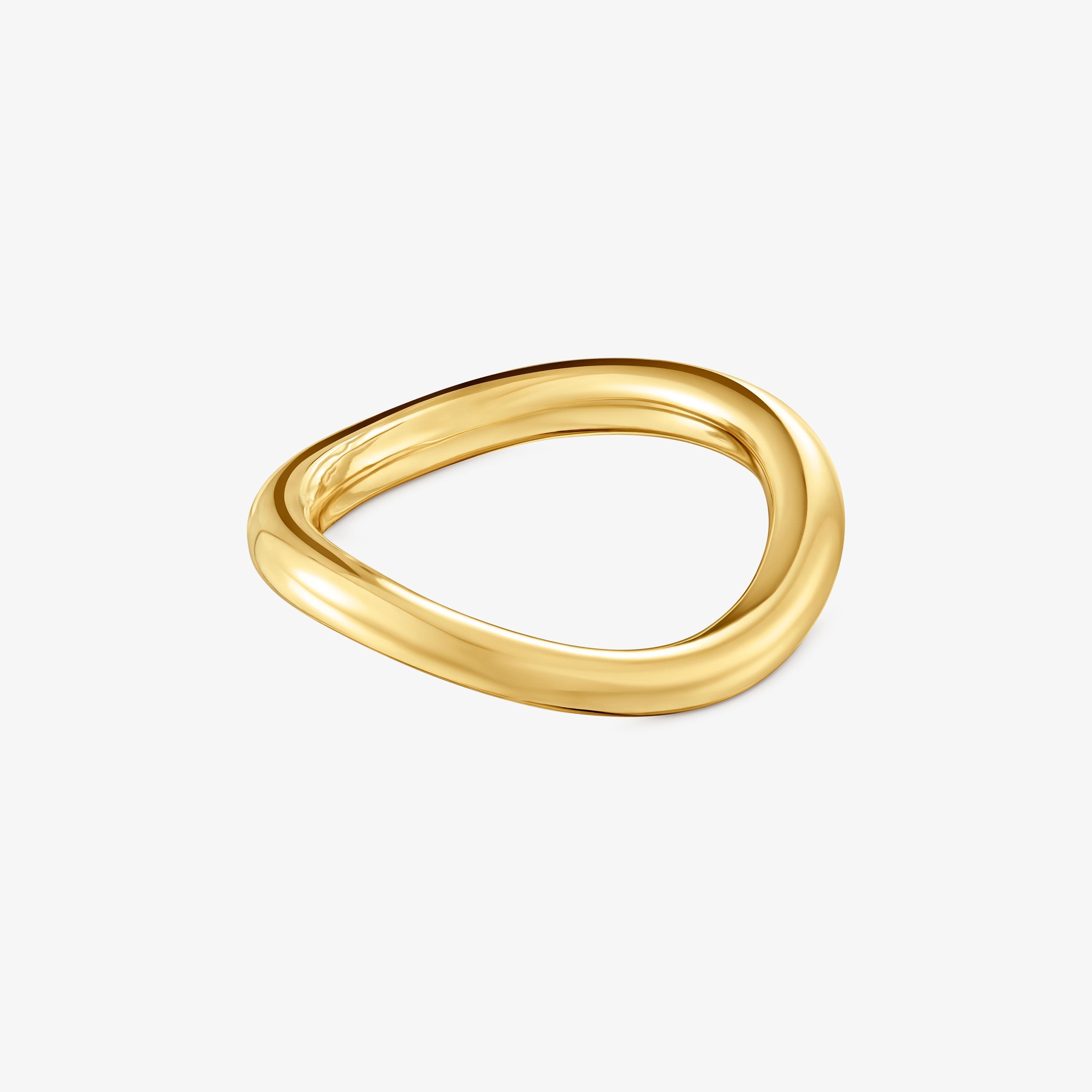 18K solid gold gradient ring New Hav