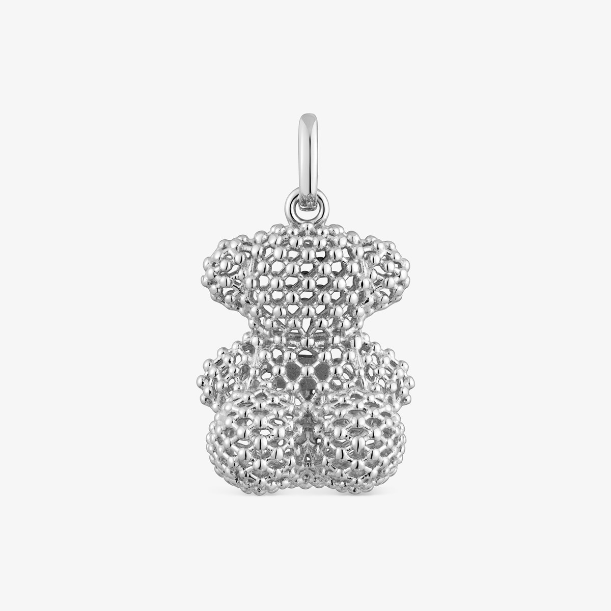Tous - Colgante Oso Mediano Texturizado De Plata 22 Mm Bold Bear - Plateado