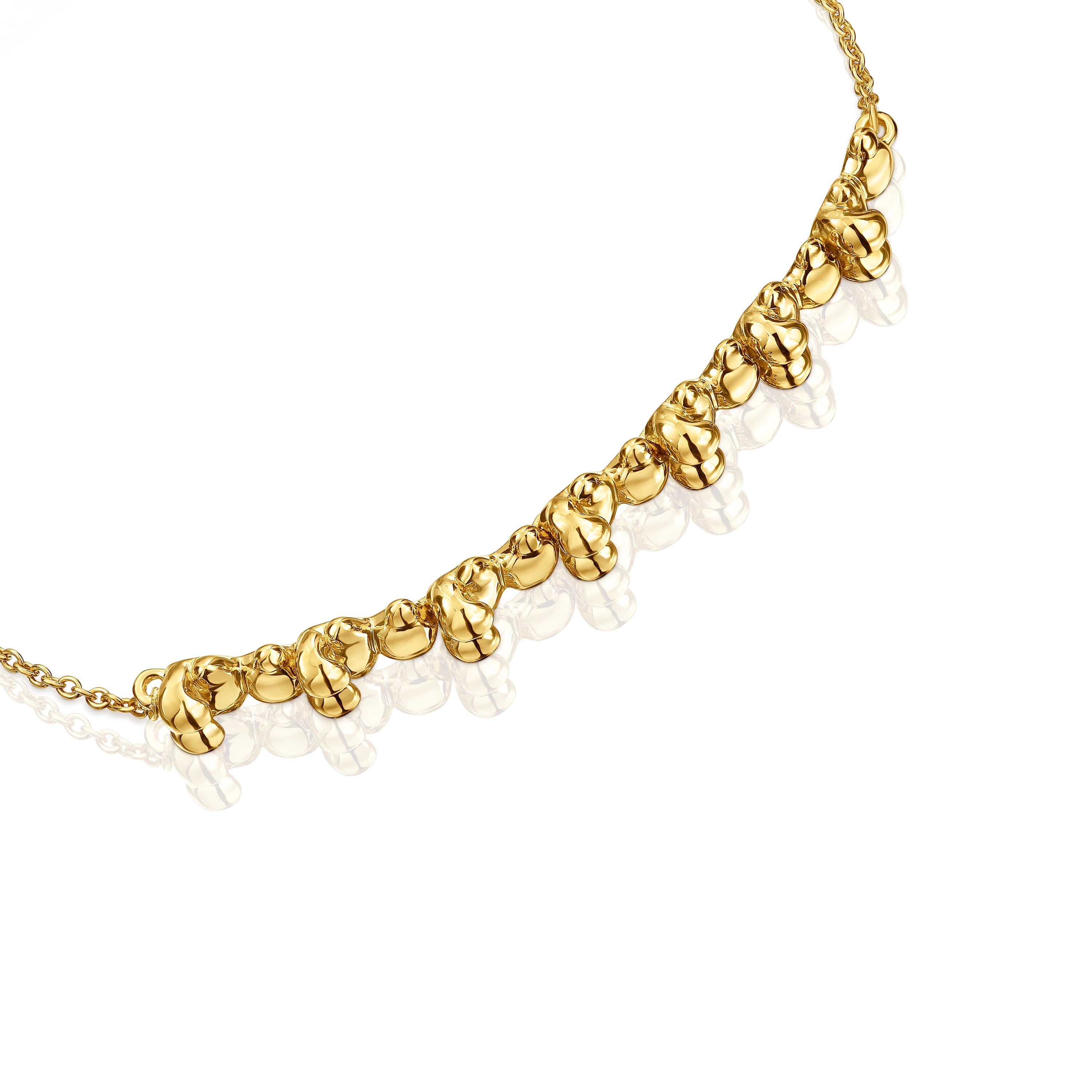 Bold Bear chain Bracelet with 18kt gold plating over silver and charm