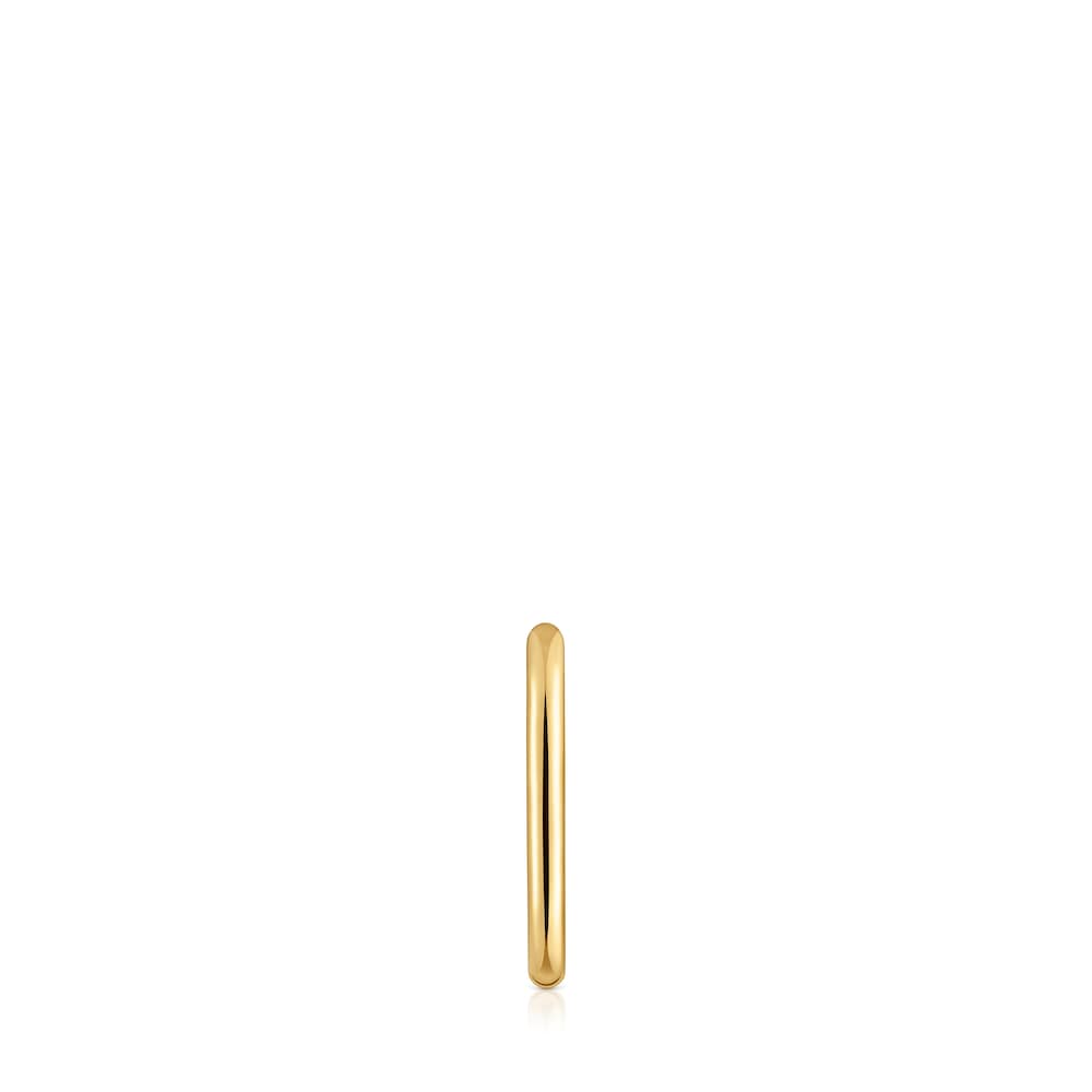 Basics 17 mm single oval Hoop earring with 18kt gold plating over silver