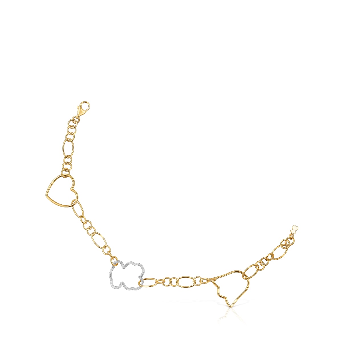 New Silueta two-tone chain Bracelet with motifs