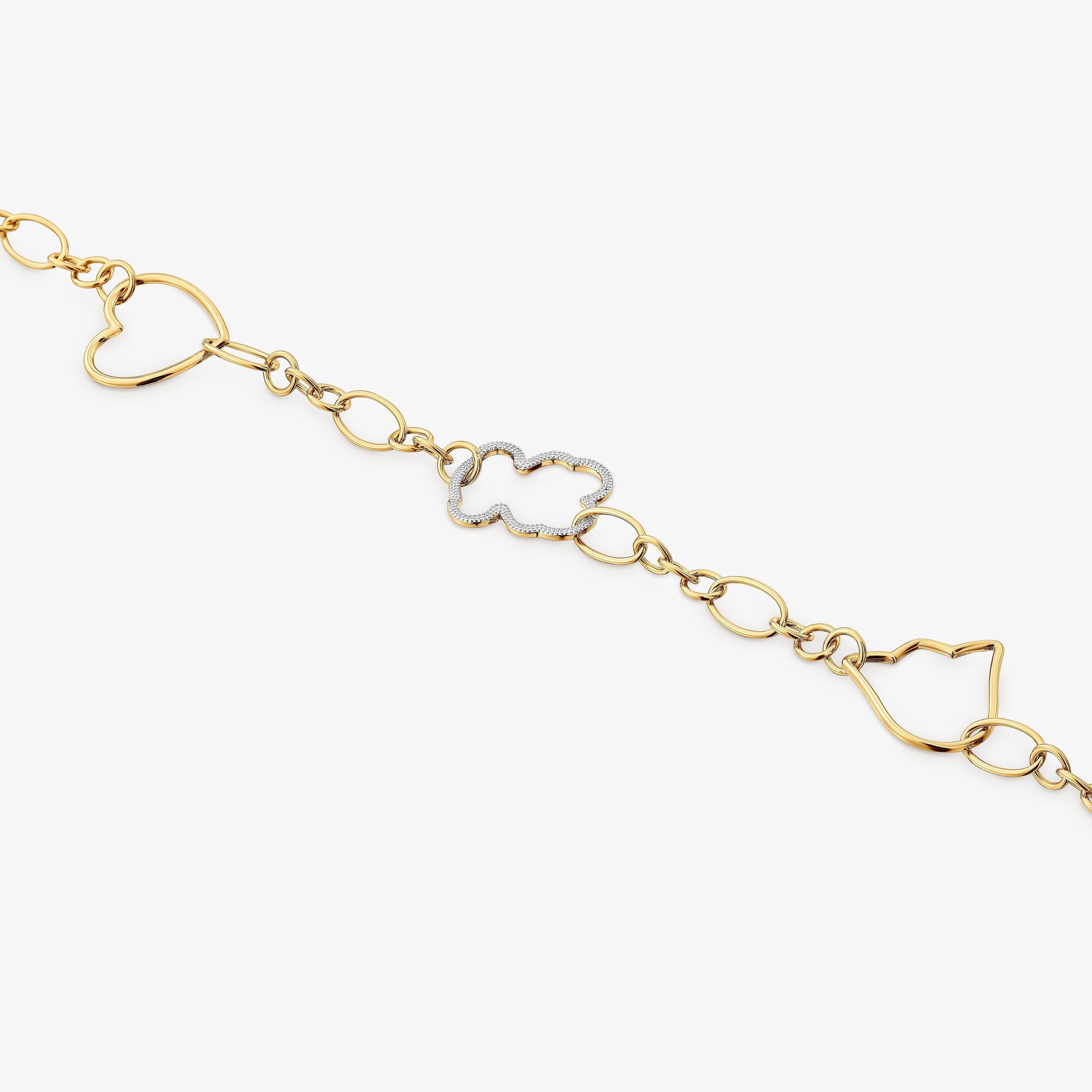New Silueta two-tone chain Bracelet with motifs