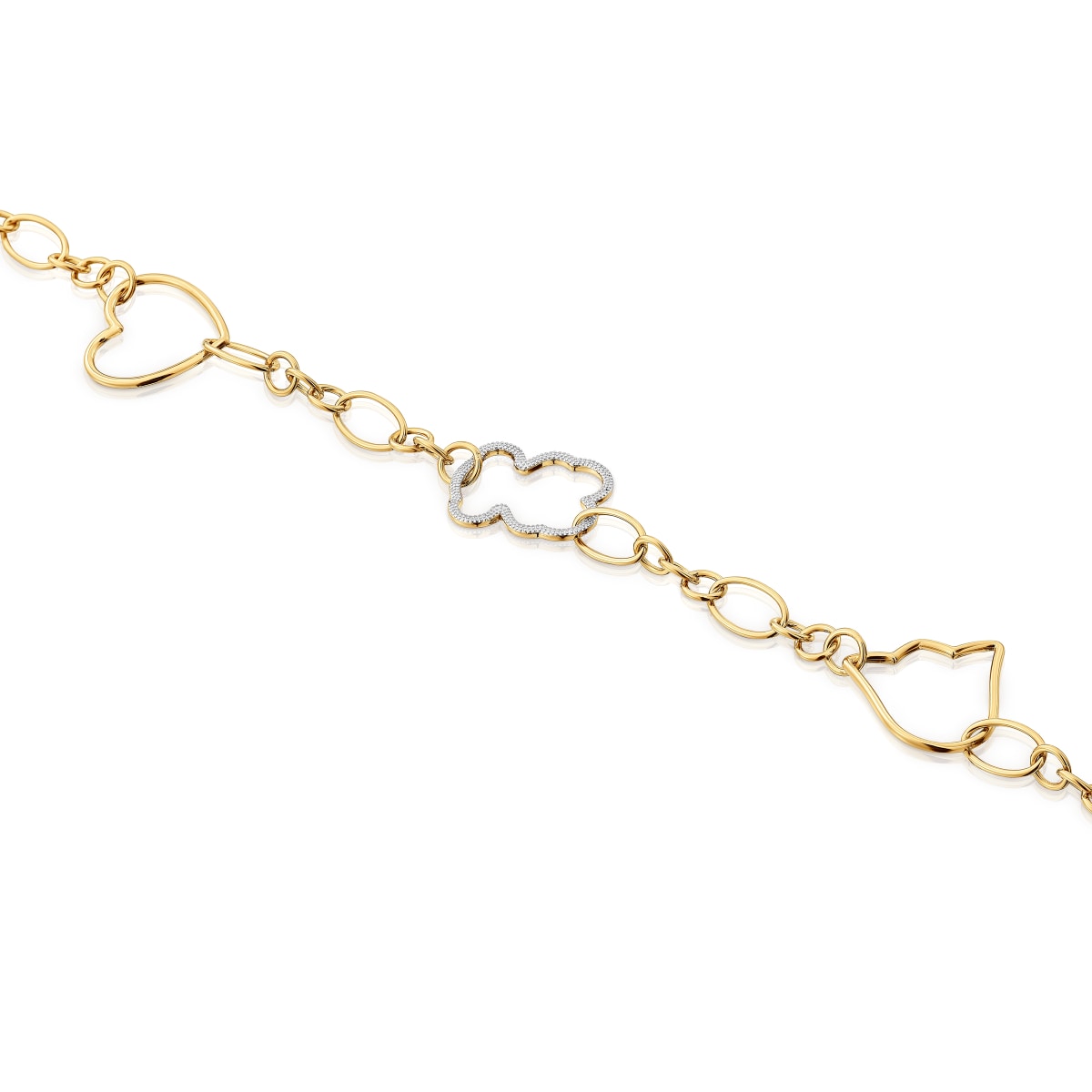 New Silueta two-tone chain Bracelet with motifs
