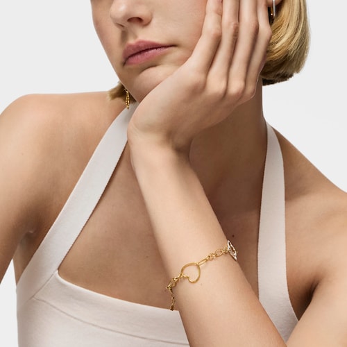 New Silueta two-tone chain Bracelet with motifs