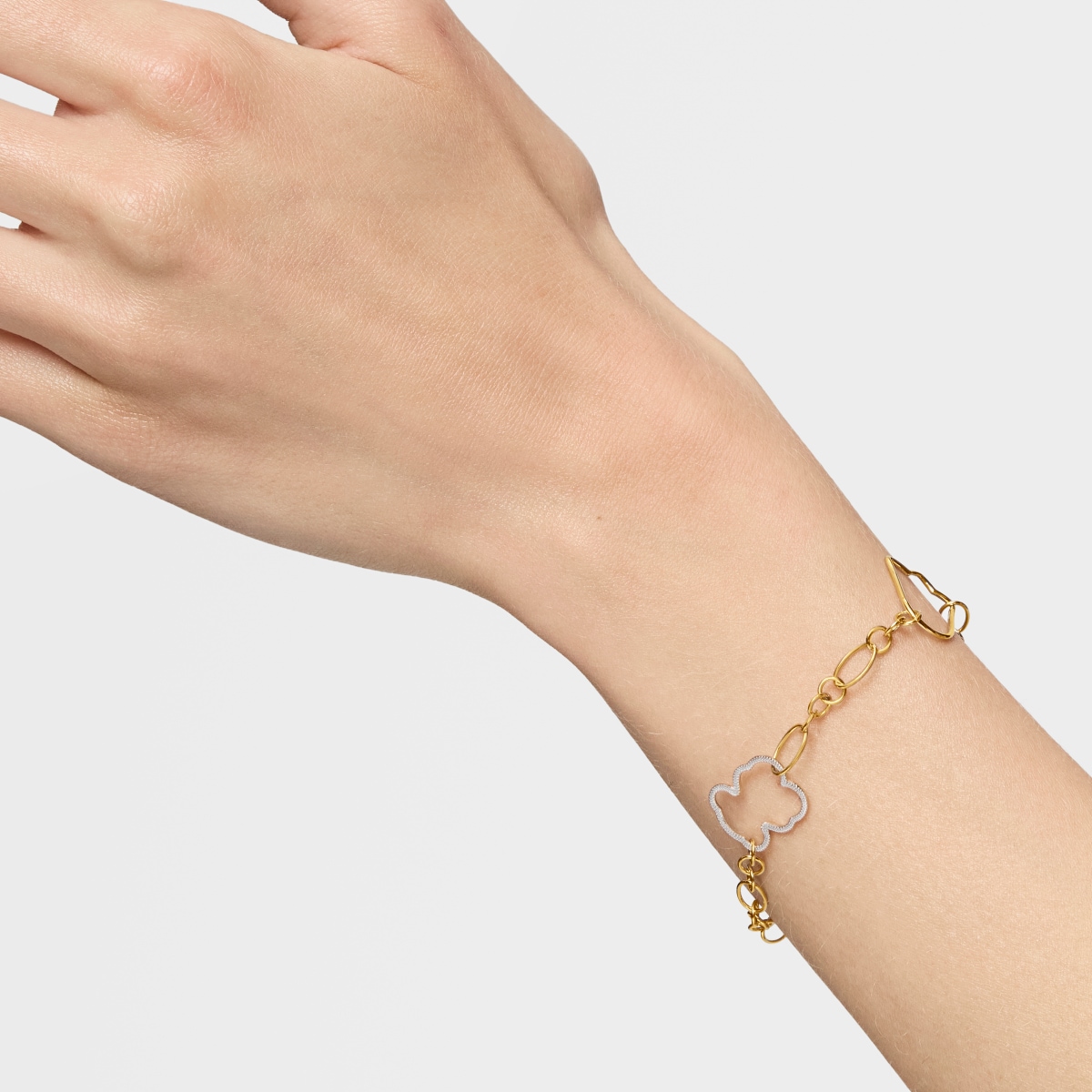 New Silueta two-tone chain Bracelet with motifs
