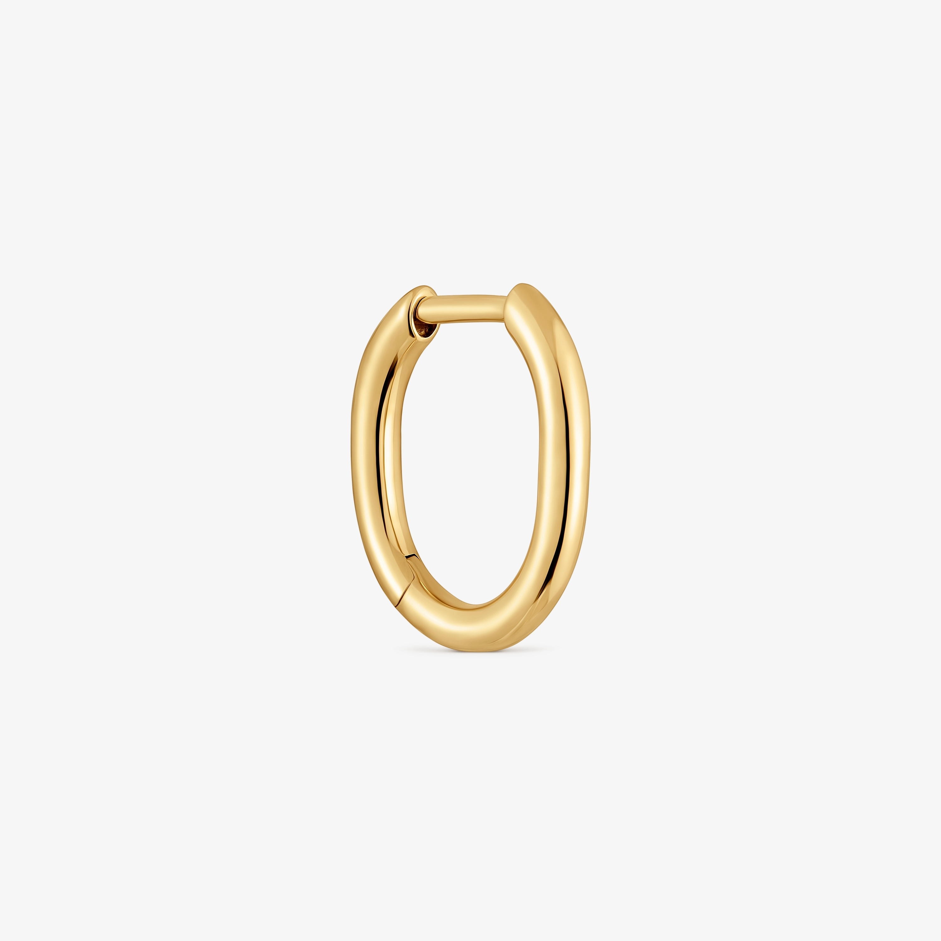 Basics 13 mm single Hoop earring with 18K gold vermeil