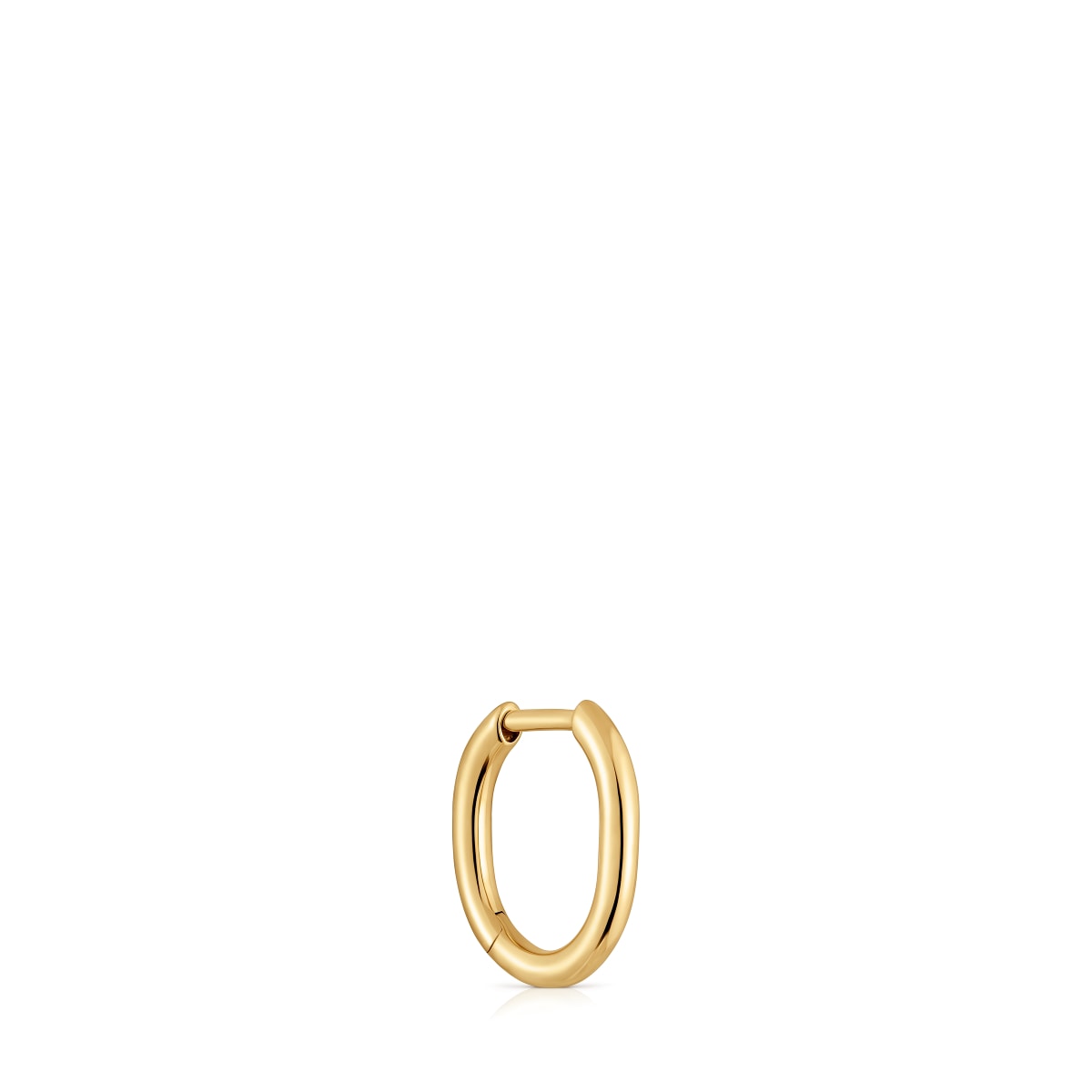 Basics 13 mm single Hoop earring with 18kt gold plating over silver