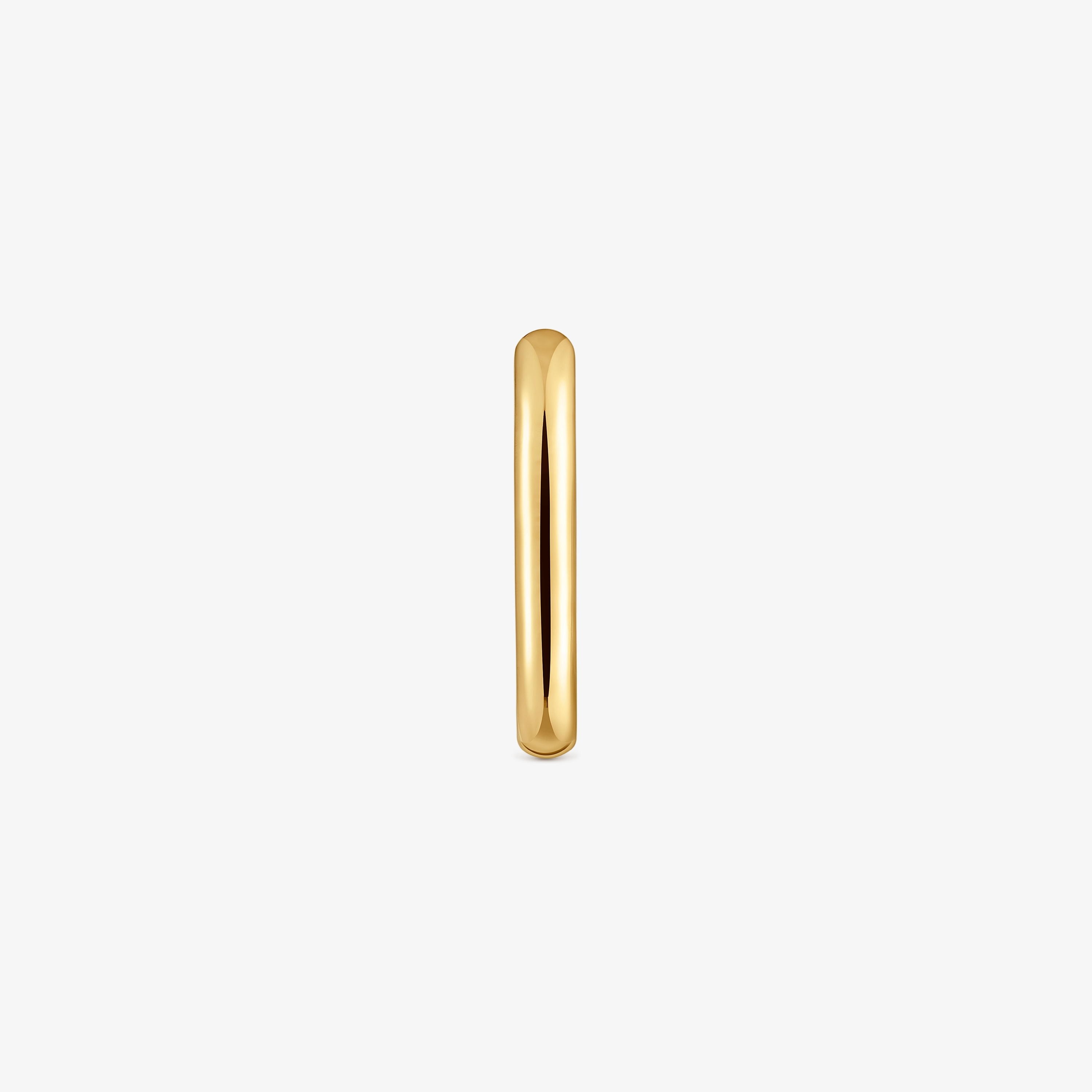 Basics 13 mm single Hoop earring with 18K gold vermeil