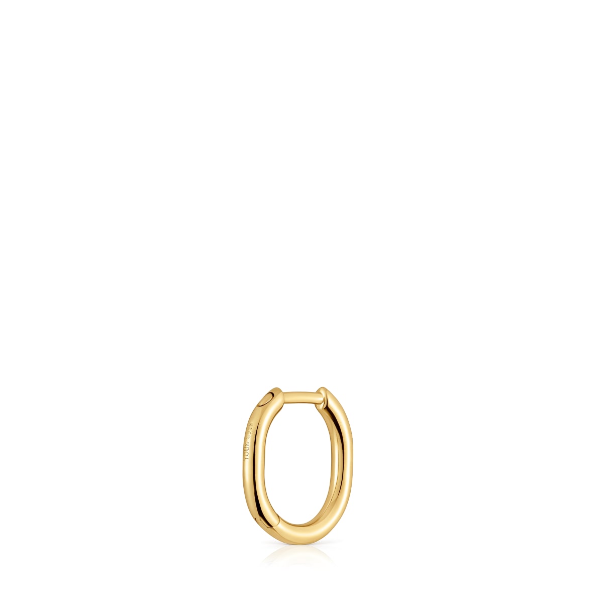 Basics 13 mm single Hoop earring with 18kt gold plating over silver