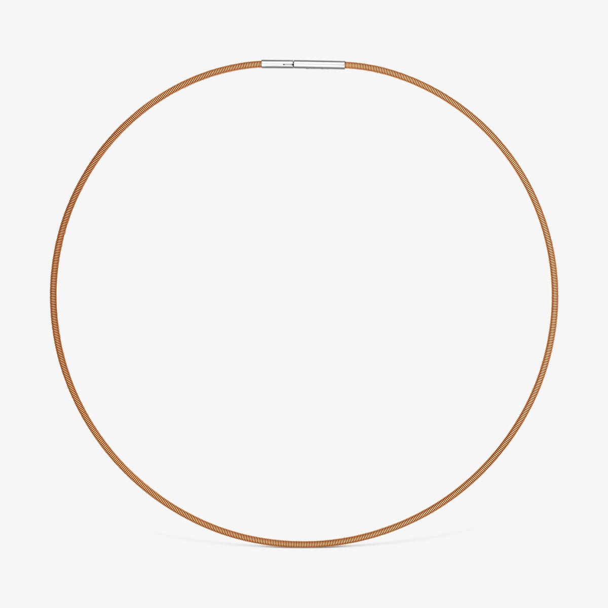 Tous - Collar De Acero Ip Naranja 2 Mm Mesh Tube - Naranja