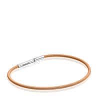 Mesh Tube orange IP steel Bracelet 17 cm